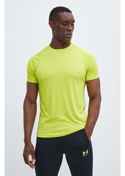 Fila t-shirt do biegania Rozzano kolor żółty gładki FAM0630 ze sklepu ANSWEAR.com w kategorii T-shirty męskie - zdjęcie 172143978