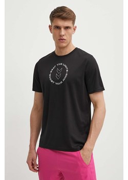 Hummel t-shirt treningowy Boost kolor czarny z nadrukiem 223838 ze sklepu ANSWEAR.com w kategorii T-shirty męskie - zdjęcie 172144036