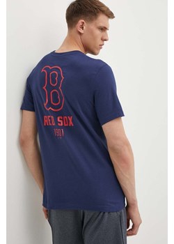 Nike t-shirt bawełniany Boston Red Sox męski kolor granatowy z nadrukiem ze sklepu ANSWEAR.com w kategorii T-shirty męskie - zdjęcie 172144215