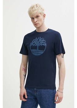 Timberland t-shirt bawełniany męski kolor granatowy z nadrukiem TB0A2C2RZ021 ze sklepu ANSWEAR.com w kategorii T-shirty męskie - zdjęcie 172144239