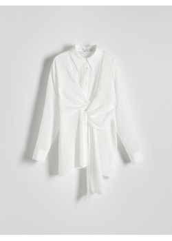 Reserved - Koszula z wiązaniem - biały ze sklepu Reserved w kategorii Bluzki damskie - zdjęcie 172145836