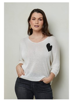 Curvy Lady Sweter w kolorze kremowym ze sklepu Limango Polska w kategorii Swetry damskie - zdjęcie 172149697
