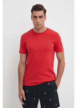 Polo Ralph Lauren t-shirt bawełniany kolor czerwony ze sklepu ANSWEAR.com w kategorii T-shirty męskie - zdjęcie 172152575