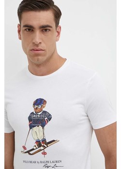 Polo Ralph Lauren t-shirt bawełniany kolor biały z nadrukiem ze sklepu ANSWEAR.com w kategorii T-shirty męskie - zdjęcie 172152585