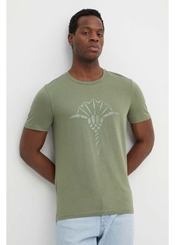 Joop! t-shirt bawełniany Alerio męski kolor zielony z nadrukiem 3004243210017940 ze sklepu ANSWEAR.com w kategorii T-shirty męskie - zdjęcie 172152988