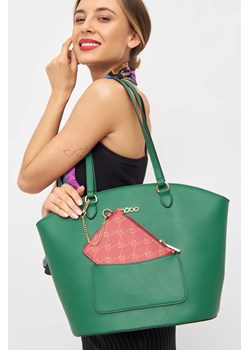 Zielona shopperka Nobo z logowaną saszetką ze sklepu NOBOBAGS.COM w kategorii Torby Shopper bag - zdjęcie 172153576