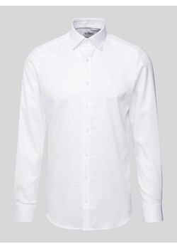 Koszula biznesowa o kroju body fit z kołnierzykiem typu kent ze sklepu Peek&Cloppenburg  w kategorii Koszule męskie - zdjęcie 172154669