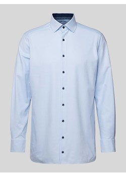 Koszula biznesowa o kroju modern fit z fakturowanym wzorem model ‘Global’ ze sklepu Peek&Cloppenburg  w kategorii Koszule męskie - zdjęcie 172154858