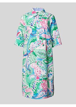 Sukienka koszulowa o długości do kolan ze wzorem na całej powierzchni ze sklepu Peek&Cloppenburg  w kategorii Sukienki - zdjęcie 172155388