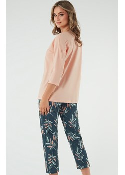 Piżama damska łososiowa 7/8 Julietta, Kolor łososiowy-wzór, Rozmiar S, Italian Fashion ze sklepu Intymna w kategorii Piżamy damskie - zdjęcie 172157525