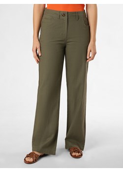 Franco Callegari Spodnie z zawartością lnu Kobiety len khaki jednolity ze sklepu vangraaf w kategorii Spodnie damskie - zdjęcie 172159897