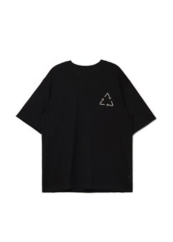 Cropp - Czarny t-shirt z obustronnym nadrukiem - czarny ze sklepu Cropp w kategorii T-shirty męskie - zdjęcie 172160956