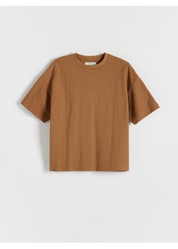 Reserved - T-shirt z naszywką - brązowy ze sklepu Reserved w kategorii T-shirty chłopięce - zdjęcie 172161618