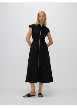 Reserved - Sukienka midi z zamkiem - czarny ze sklepu Reserved w kategorii Sukienki - zdjęcie 172161725