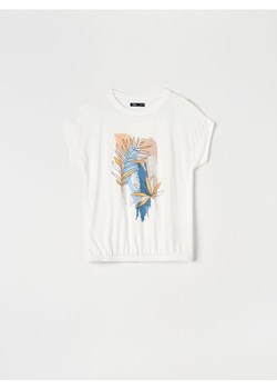 Sinsay - Koszulka z nadrukiem - kremowy ze sklepu Sinsay w kategorii Bluzki damskie - zdjęcie 172162315