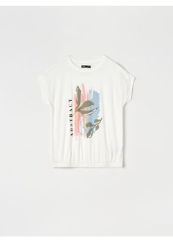 Sinsay - Koszulka z nadrukiem - kremowy ze sklepu Sinsay w kategorii Bluzki damskie - zdjęcie 172162316