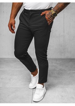 Spodnie męskie chino czarne OZONEE O/1411SP ze sklepu ozonee.pl w kategorii Spodnie męskie - zdjęcie 172162445