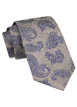 Modny Krawat Męski - Alties - Beż ze Wzorem Paisley KRALTS1068 ze sklepu JegoSzafa.pl w kategorii Krawaty - zdjęcie 172162889