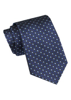 Modny Krawat Męski - Alties - Granatowy w Drobny Wzór KRALTS1085 ze sklepu JegoSzafa.pl w kategorii Krawaty - zdjęcie 172162929