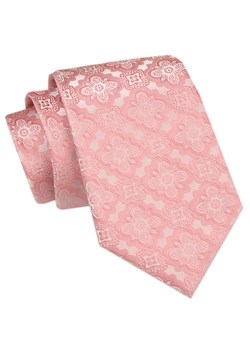 Modny Krawat Męski - Alties - Jasny Róż, Figury Geometryczne KRALTS1072 ze sklepu JegoSzafa.pl w kategorii Krawaty - zdjęcie 172162937