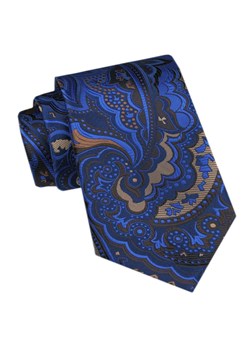 Modny Krawat Męski - Alties - Wzór Orientalny w Odcieniach Niebieskiego KRALTS1083 ze sklepu JegoSzafa.pl w kategorii Krawaty - zdjęcie 172162979