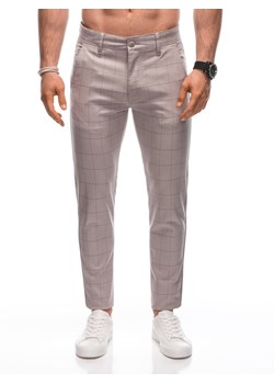 Spodnie męskie chino 1472P - szare ze sklepu Edoti w kategorii Spodnie męskie - zdjęcie 172163358
