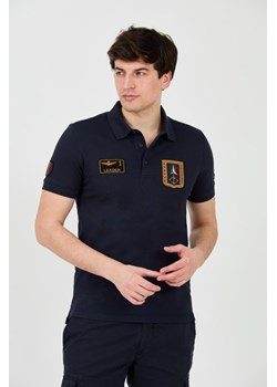 AERONAUTICA MILITARE Granatowe polo Frecce Tricolori, Wybierz rozmiar XXL ze sklepu outfit.pl w kategorii T-shirty męskie - zdjęcie 172163776