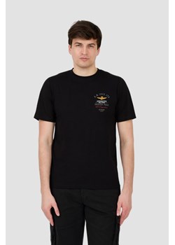 AERONAUTICA MILITARE Czarny t-shirt Short Sleeve, Wybierz rozmiar XXL ze sklepu outfit.pl w kategorii T-shirty męskie - zdjęcie 172163805