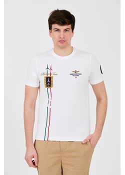AERONAUTICA MILITARE Biały t-shirt Frecce Tricolori Short Sleeve, Wybierz rozmiar XXL ze sklepu outfit.pl w kategorii T-shirty męskie - zdjęcie 172163826
