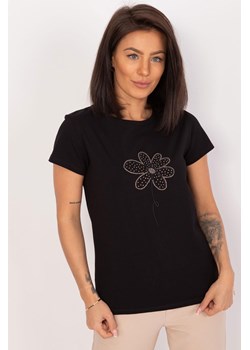 T-Shirt Z Bawełny czarny ze sklepu 5.10.15 w kategorii Bluzki damskie - zdjęcie 172164696