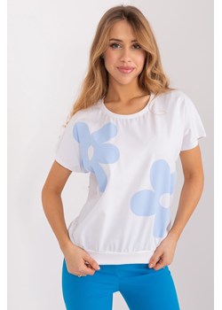 Bluzka W Kwiaty biało-niebieska ze sklepu 5.10.15 w kategorii Bluzki damskie - zdjęcie 172164756
