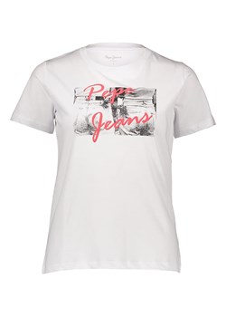 Pepe Jeans Koszulka w kolorze białym ze sklepu Limango Polska w kategorii Bluzki damskie - zdjęcie 172164848