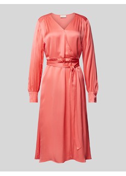 Sukienka midi w kopertowym stylu z wiskozy ze sklepu Peek&Cloppenburg  w kategorii Sukienki - zdjęcie 172164937