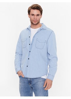 Sisley Koszula jeansowa 5FV6SQ017 Błękitny Regular Fit ze sklepu MODIVO w kategorii Koszule męskie - zdjęcie 172166045
