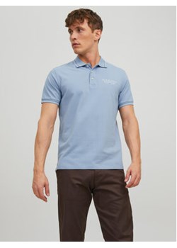 Jack&Jones Polo Archie 12228843 Błękitny Regular Fit ze sklepu MODIVO w kategorii T-shirty męskie - zdjęcie 172166266