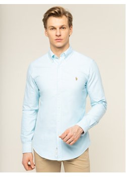 Polo Ralph Lauren Koszula Classics 710784299011 Błękitny Slim Fit ze sklepu MODIVO w kategorii Koszule męskie - zdjęcie 172166305