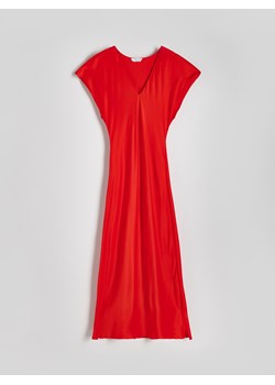 Reserved - Sukienka z wiskozy - czerwony ze sklepu Reserved w kategorii Sukienki - zdjęcie 172167995