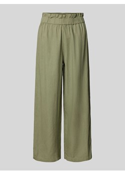 Spodnie lniane z elastycznym pasem model ‘SOLVI’ ze sklepu Peek&Cloppenburg  w kategorii Spodnie damskie - zdjęcie 172171205