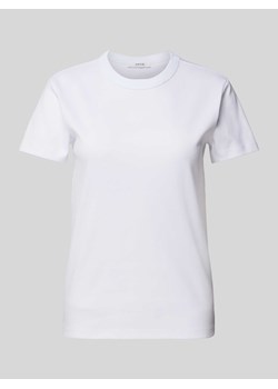 T-shirt z prążkowanym,okrągłym dekoltem model ‘Samun’ ze sklepu Peek&Cloppenburg  w kategorii Bluzki damskie - zdjęcie 172171257