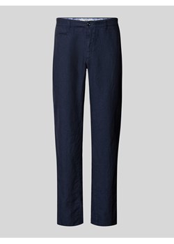 Spodnie lniane z kieszeniami z tyłu ze sklepu Peek&Cloppenburg  w kategorii Spodnie męskie - zdjęcie 172171338