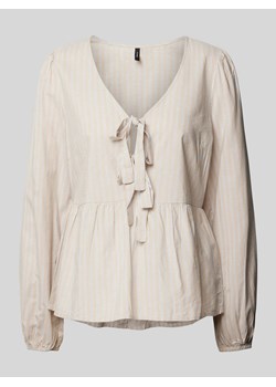 Bluzka z wiązaniami model ‘GILI’ ze sklepu Peek&Cloppenburg  w kategorii Bluzki damskie - zdjęcie 172171357