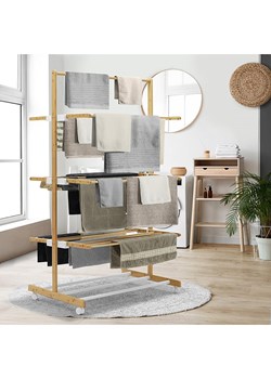 IDOMYA Essentials Suszarka w kolorze jasnobrązowym na pranie - 85 x 150 x 65 cm ze sklepu Limango Polska w kategorii Akcesoria łazienkowe - zdjęcie 172172215