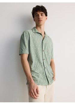 Reserved - Wzorzysta koszula comfort fit - jasnozielony ze sklepu Reserved w kategorii Koszule męskie - zdjęcie 172173835