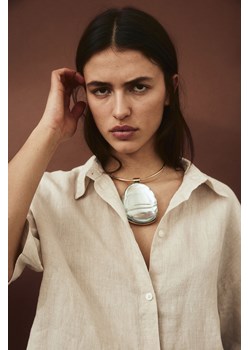 H & M - Lniana koszula - Beżowy ze sklepu H&M w kategorii Koszule damskie - zdjęcie 172174417