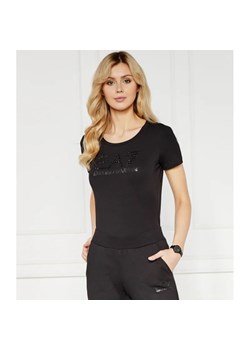EA7 T-shirt | Regular Fit | stretch ze sklepu Gomez Fashion Store w kategorii Bluzki damskie - zdjęcie 172174476