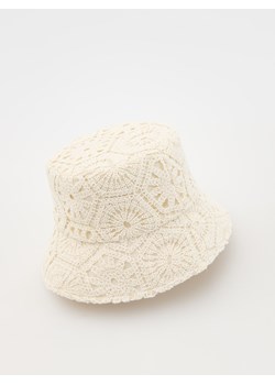 Reserved - Ażurowy kapelusz bucket - złamana biel ze sklepu Reserved w kategorii Kapelusze damskie - zdjęcie 172176226