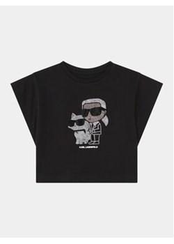 Karl Lagerfeld Kids Bluzka Z30113 D Czarny Regular Fit ze sklepu MODIVO w kategorii Bluzki dziewczęce - zdjęcie 172178128