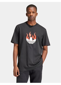 adidas T-Shirt Flames Logo IS0178 Czarny Loose Fit ze sklepu MODIVO w kategorii T-shirty męskie - zdjęcie 172178129
