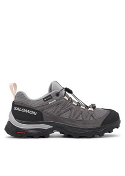 Salomon Sneakersy X Ward Leather GORE-TEX L47182400 Czarny ze sklepu MODIVO w kategorii Buty trekkingowe damskie - zdjęcie 172179536