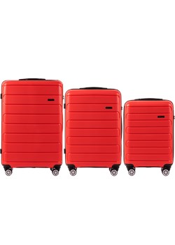 Zestaw 3 walizek Wings Ibis – polipropylen RED ze sklepu WINGS w kategorii Walizki - zdjęcie 172180327